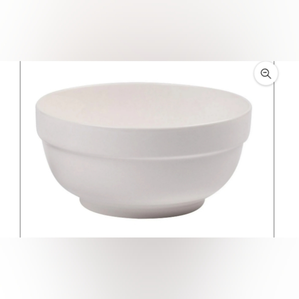 Elegant Big & Heavy White Porcelain  Bowl